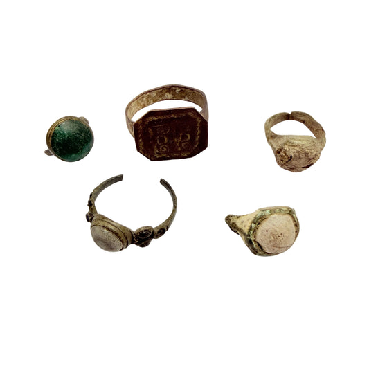 Ancient Bronze Jewelry Ring Fragments