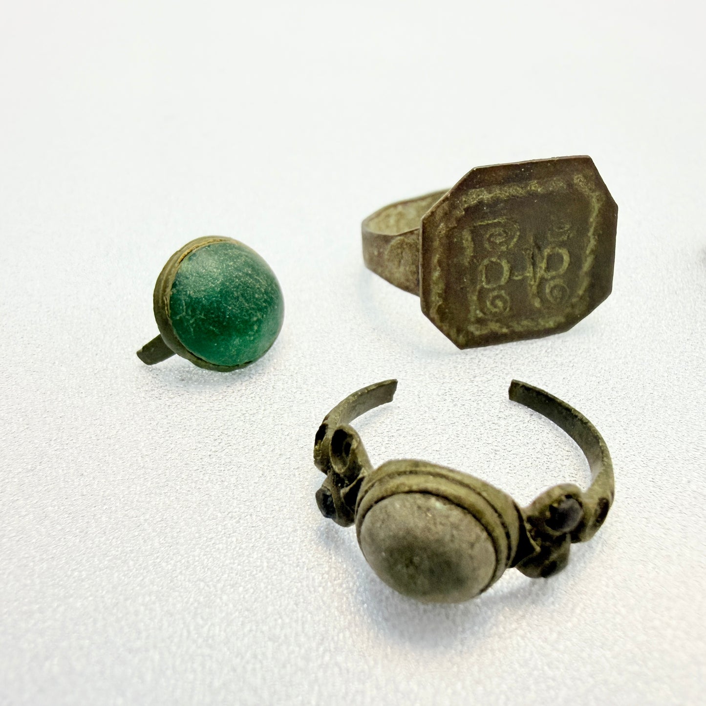 Ancient Bronze Jewelry Ring Fragments