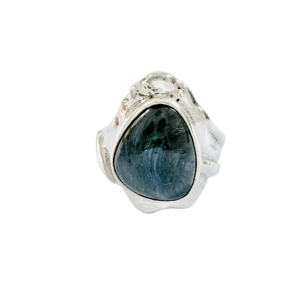 O Nordström, Sweden 1970s. Vintage Sterling Silver Bergslagen-stone Ring.