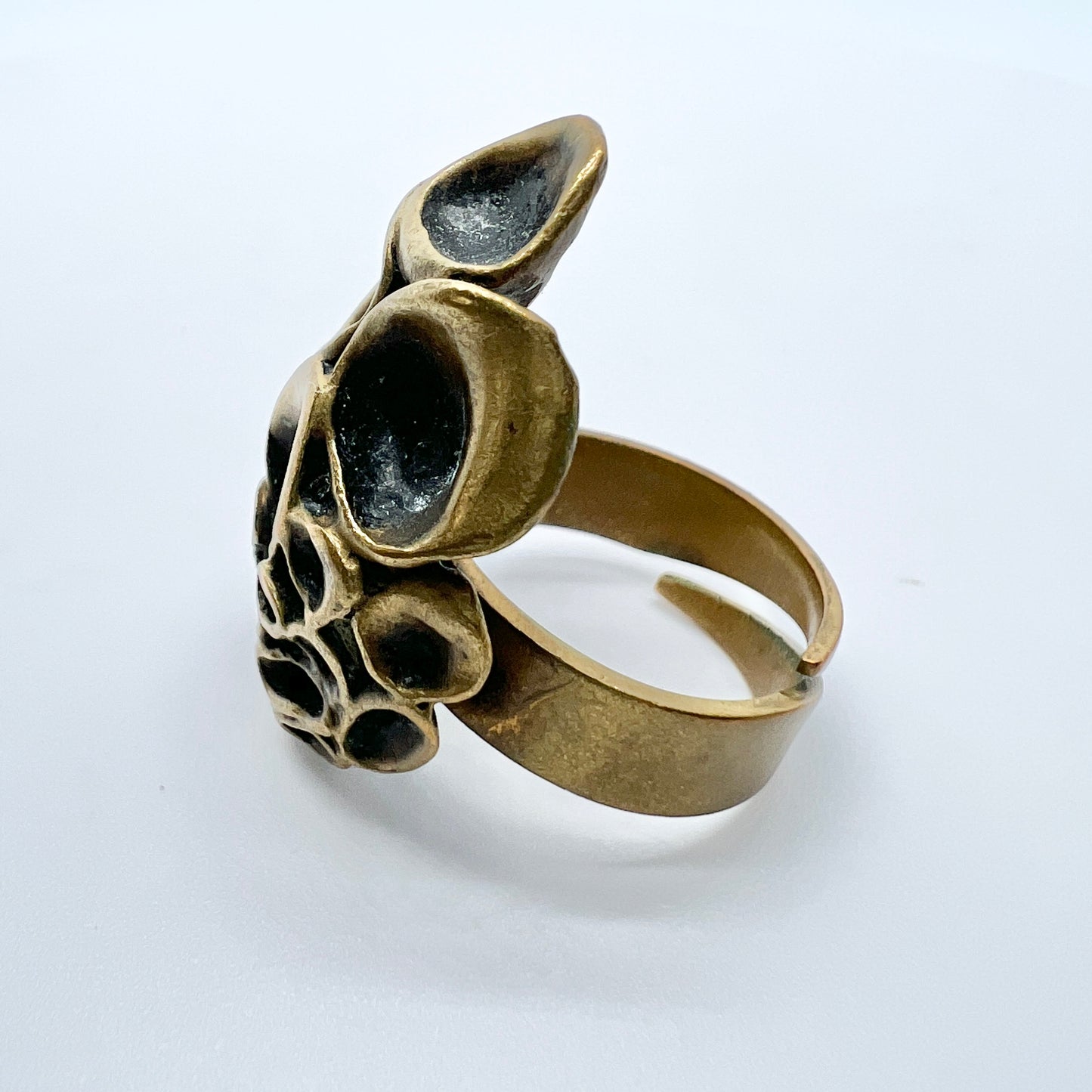 Hannu Ikonen Finland 1970s Vintage Reindeer Moss Design Bronze Ring