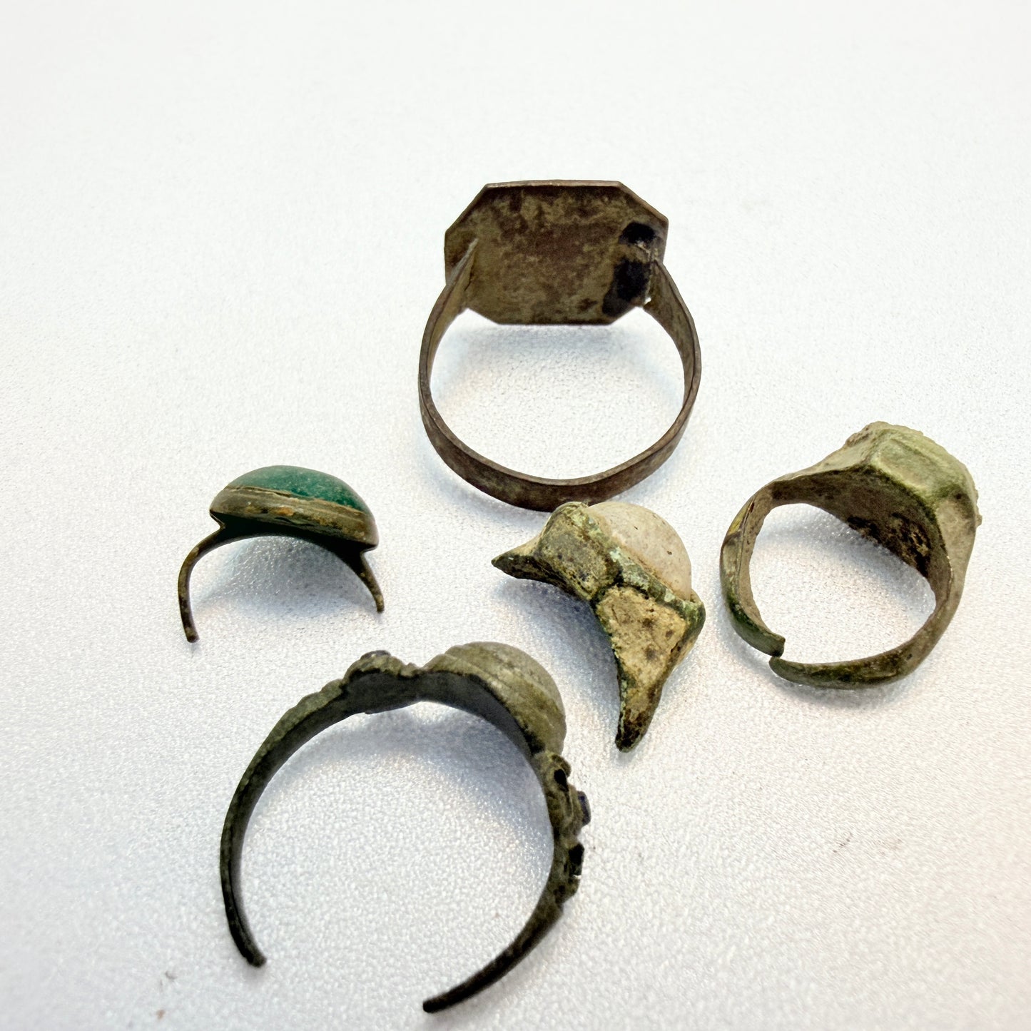 Ancient Bronze Jewelry Ring Fragments