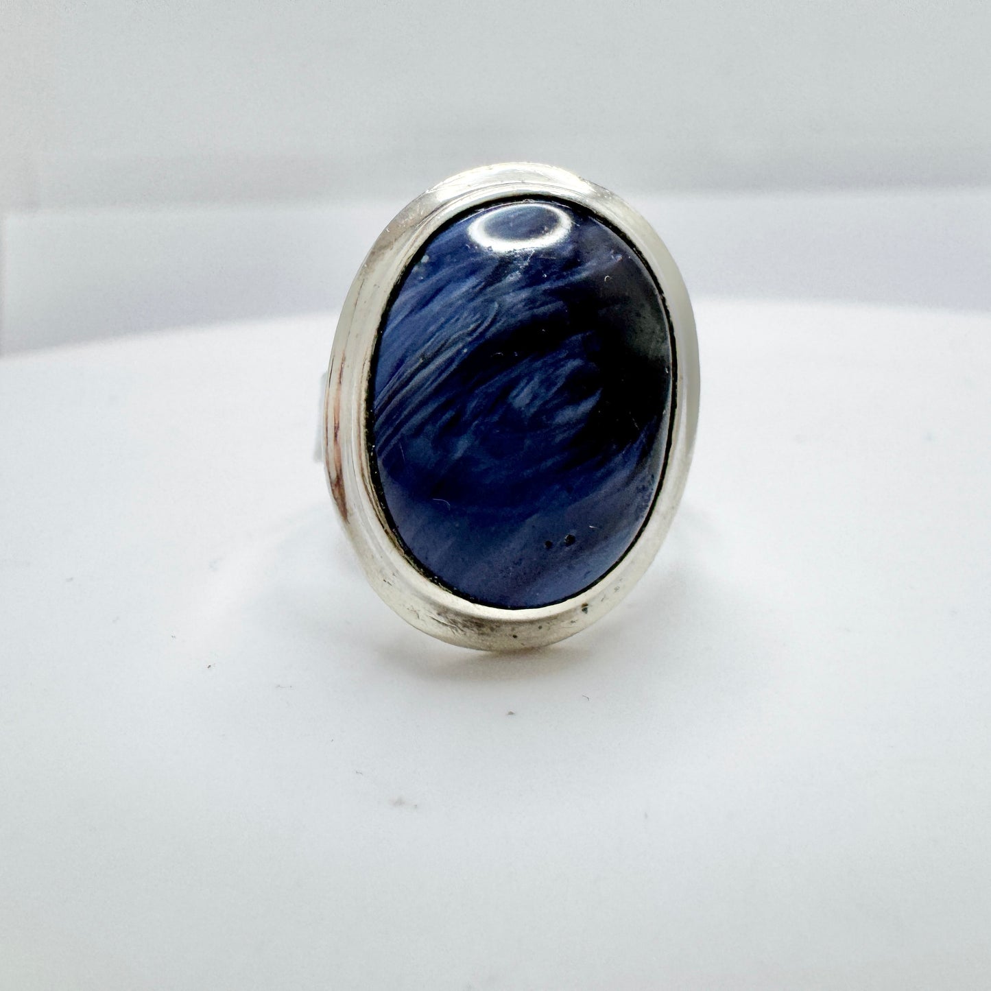 Nordström, Sweden 1970s. Vintage Sterling Silver Bergslagen-stone Ring.