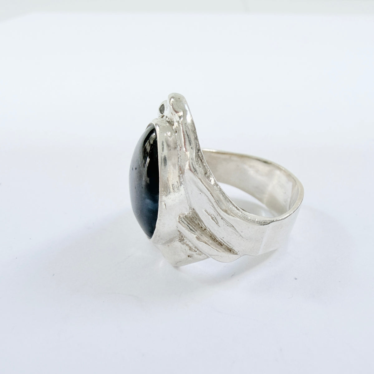 O Nordström, Sweden 1970s. Vintage Sterling Silver Bergslagen-stone Ring.