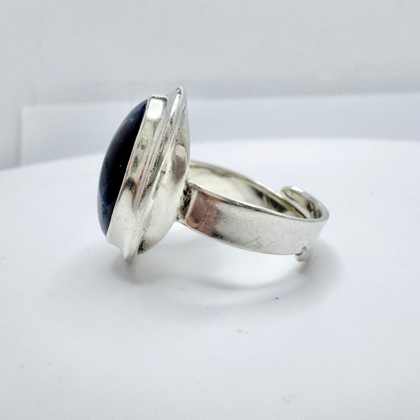 Nordström, Sweden 1970s. Vintage Sterling Silver Bergslagen-stone Ring.