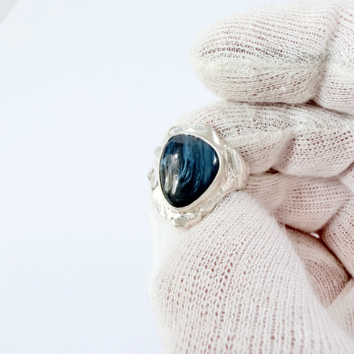 O Nordström, Sweden 1970s. Vintage Sterling Silver Bergslagen-stone Ring.