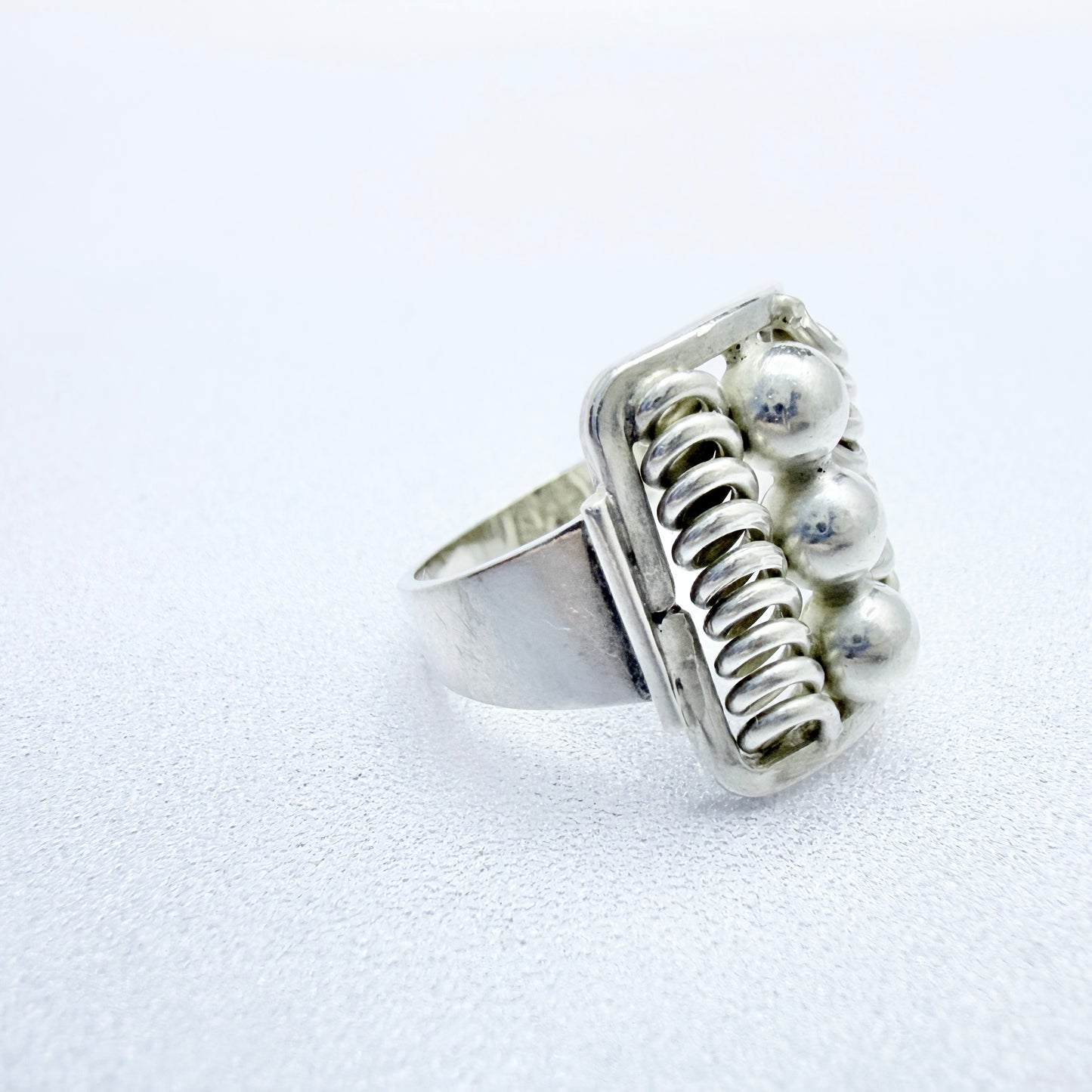 Bernhard Hertz, Denmark ca 1940. Vintage Solid Siler Ring.