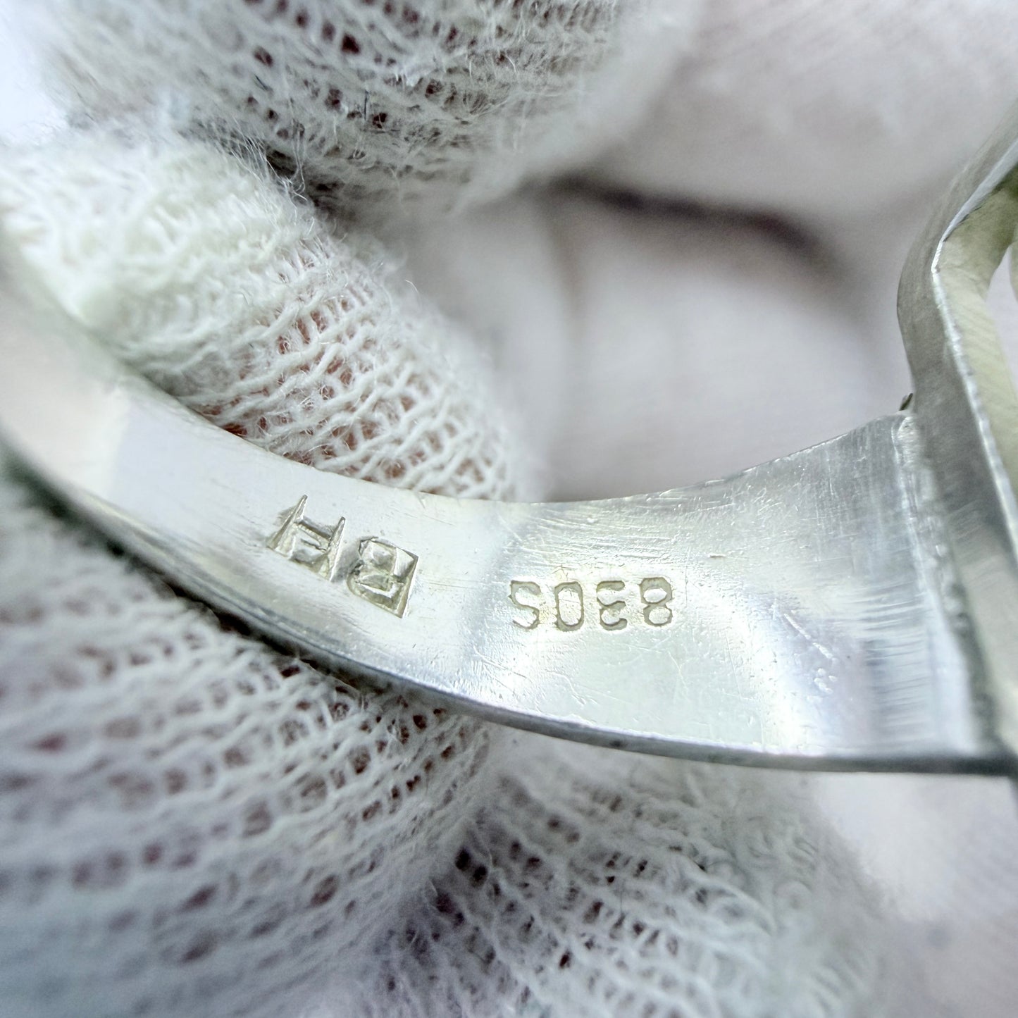 Bernhard Hertz, Denmark ca 1940. Vintage Solid Siler Ring.
