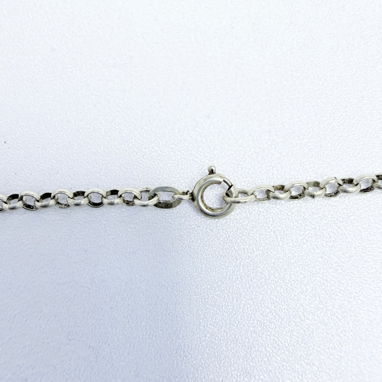 O Nordström, Sweden year 1967. Vintage Solid Silver Bergslagen-stone Pendant Necklace.