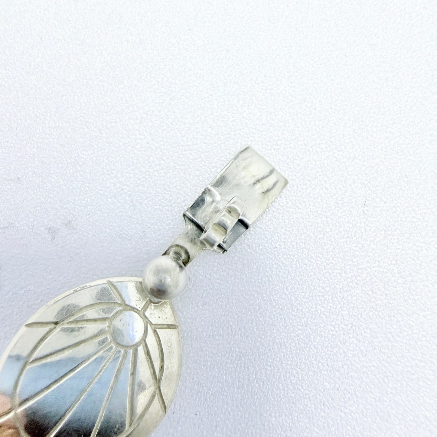 G Kaplan, Sweden 1958. Vintage Mid-century Solid Silver Bracelet.