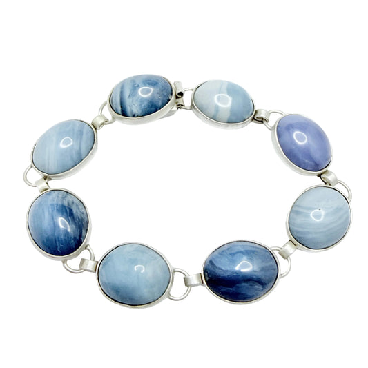 O Nordström, Sweden 1969. Vintage Solid Silver Bergslagen-stone Bracelet.