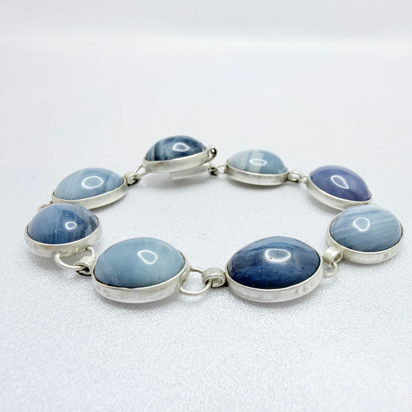 O Nordström, Sweden 1969. Vintage Solid Silver Bergslagen-stone Bracelet.