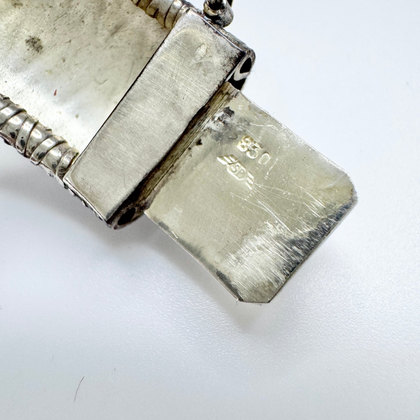 Friedrich Speidel, Germany ca 1950s. Solid Silver Hinged Bangle Bracelet.