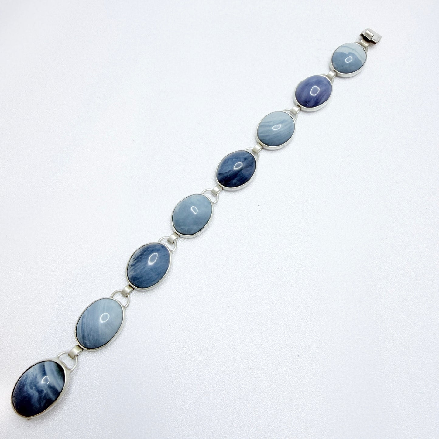 O Nordström, Sweden 1969. Vintage Solid Silver Bergslagen-stone Bracelet.