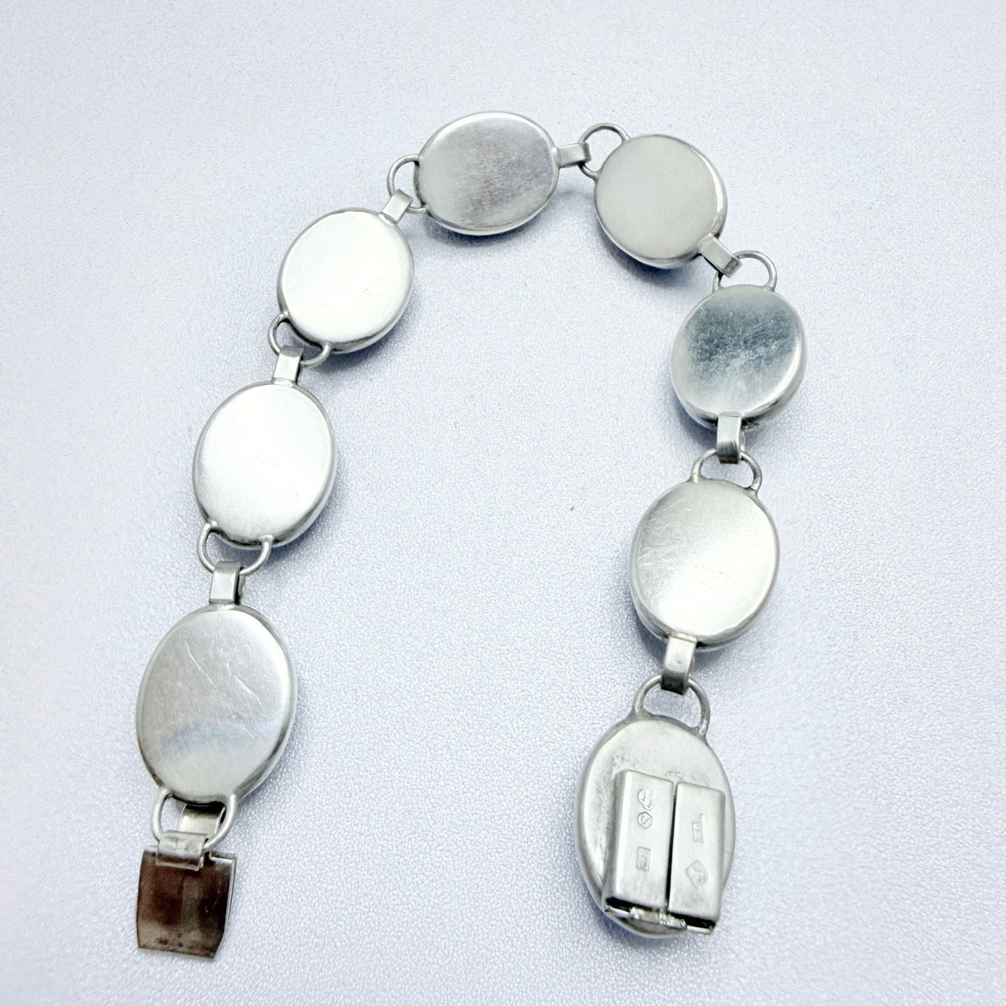 O Nordström, Sweden 1969. Vintage Solid Silver Bergslagen-stone Bracelet.