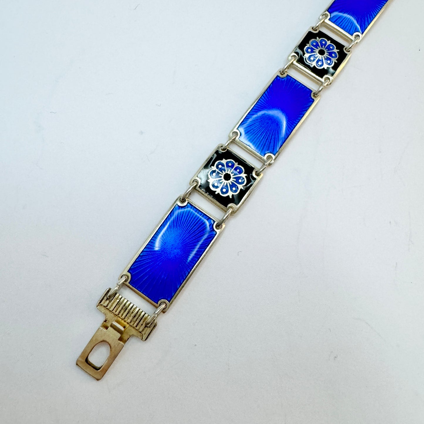 David-Andersen, Norway. Vintage Sterling Silver Enamel Bracelet