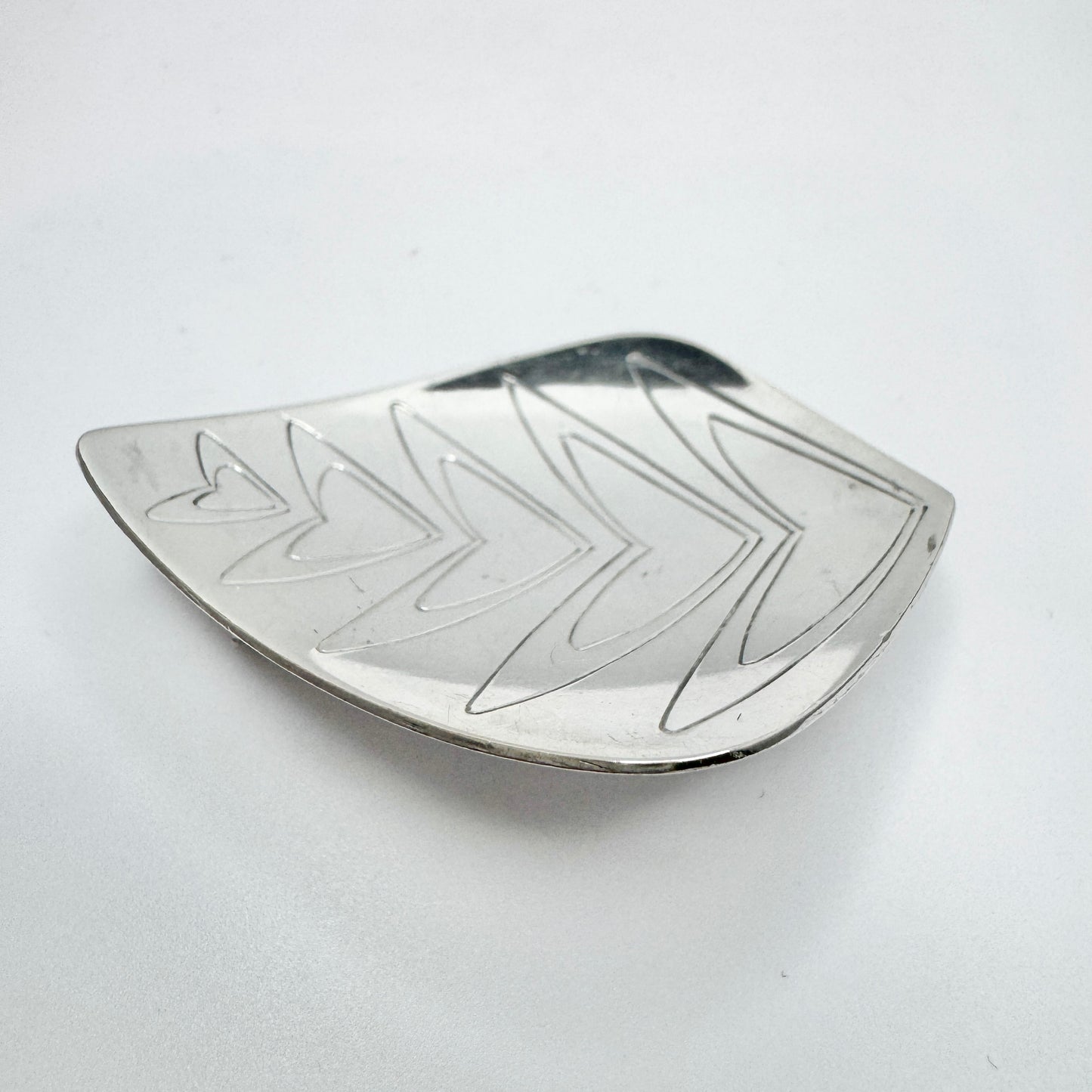 Erik Svane, Sweden 1958. Vintage Mid-Century Sterling Silver Brooch.