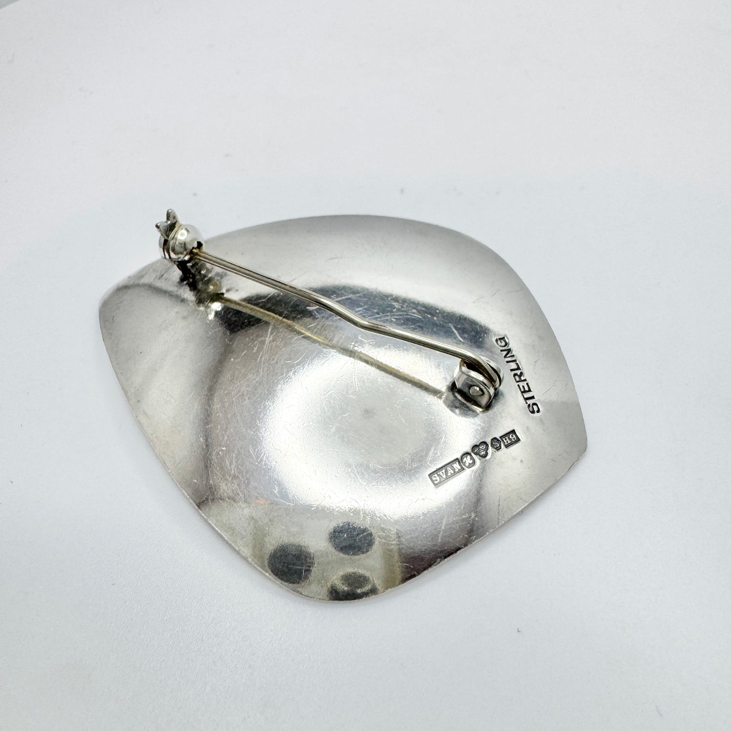 Erik Svane, Sweden 1958. Vintage Mid-Century Sterling Silver Brooch.