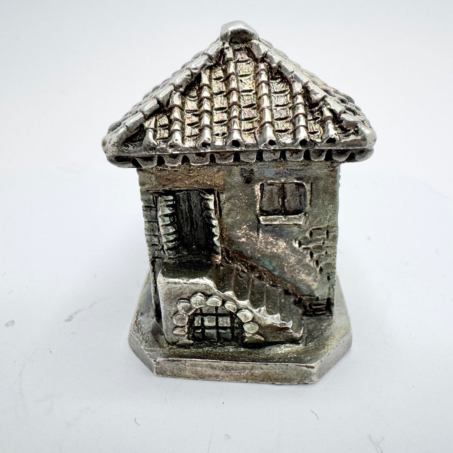 Alessandro Magrino, Italy. Vintage Sterling Silver Miniature Italian Town House.