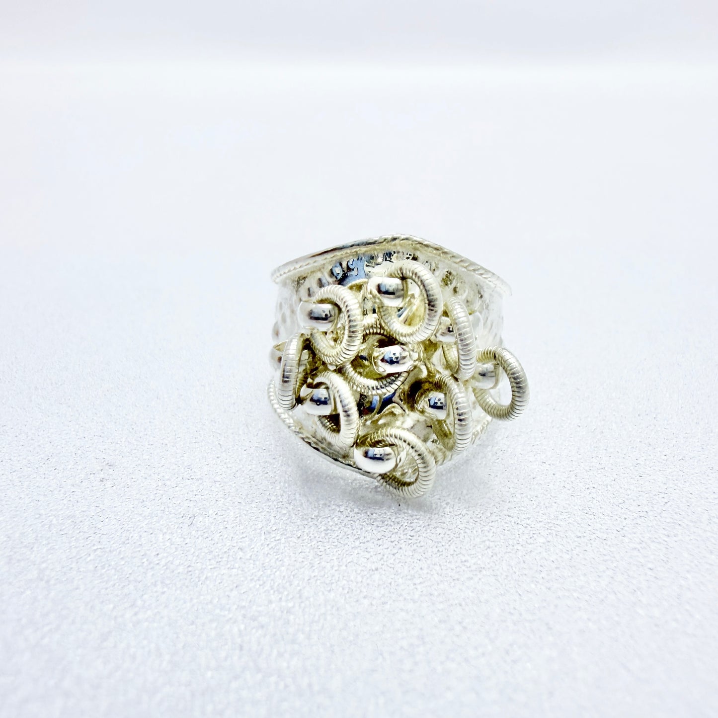 KNN, Sweden. Vintage Sterling Silver Traditional Sami / Laplander Ring