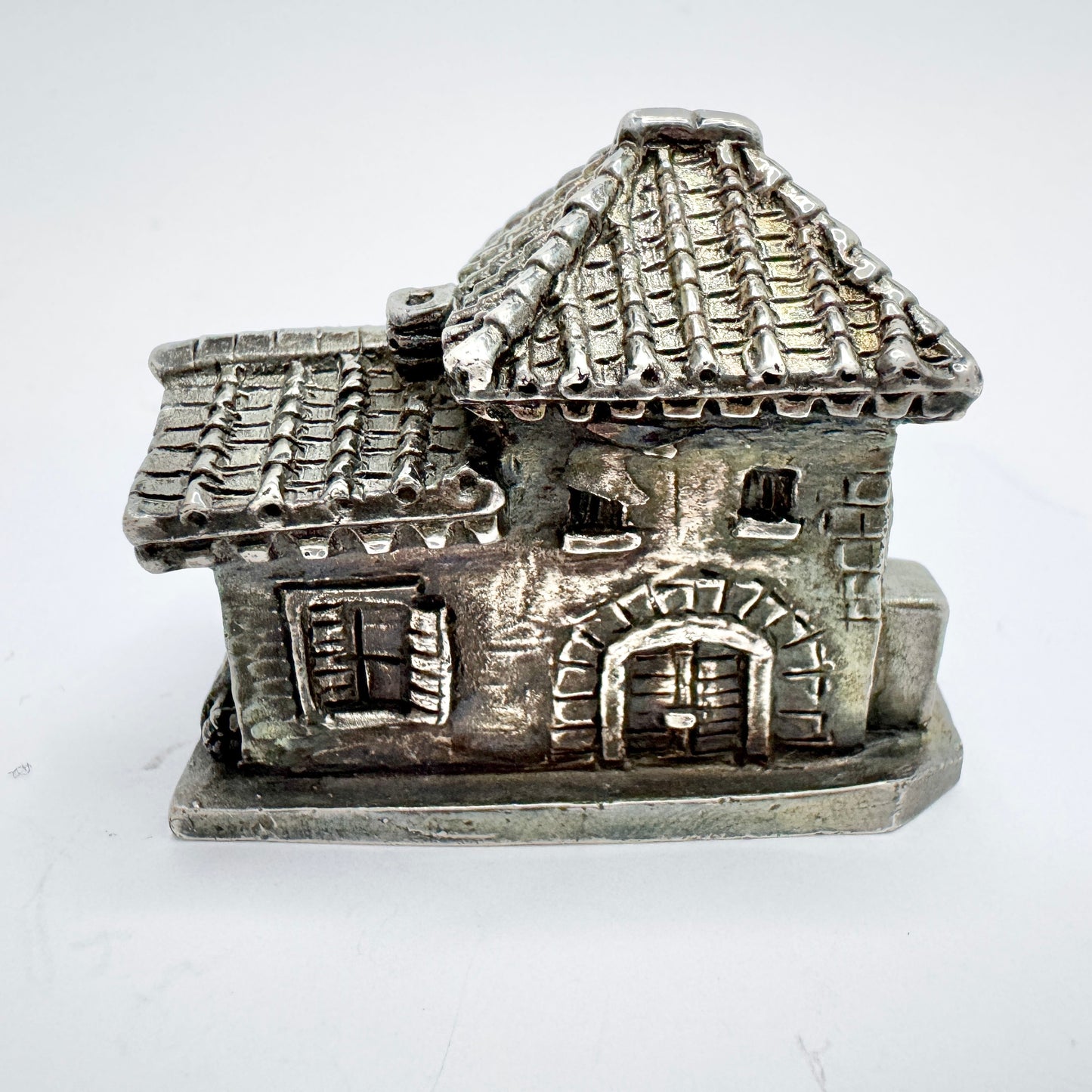 Alessandro Magrino, Italy. Vintage Sterling Silver Miniature Italian Town House.