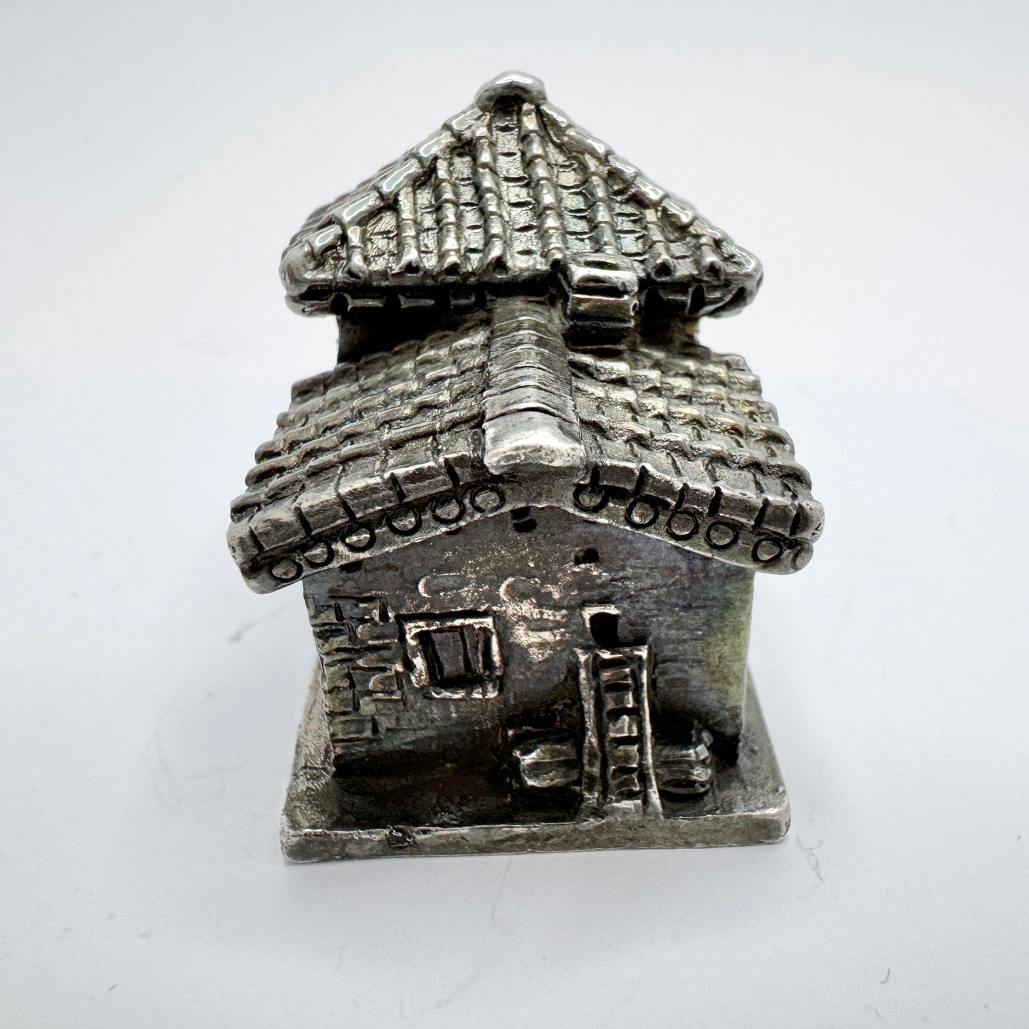 Alessandro Magrino, Italy. Vintage Sterling Silver Miniature Italian Town House.