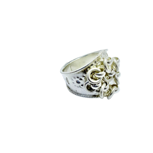 KNN, Sweden. Vintage Sterling Silver Traditional Sami / Laplander Ring