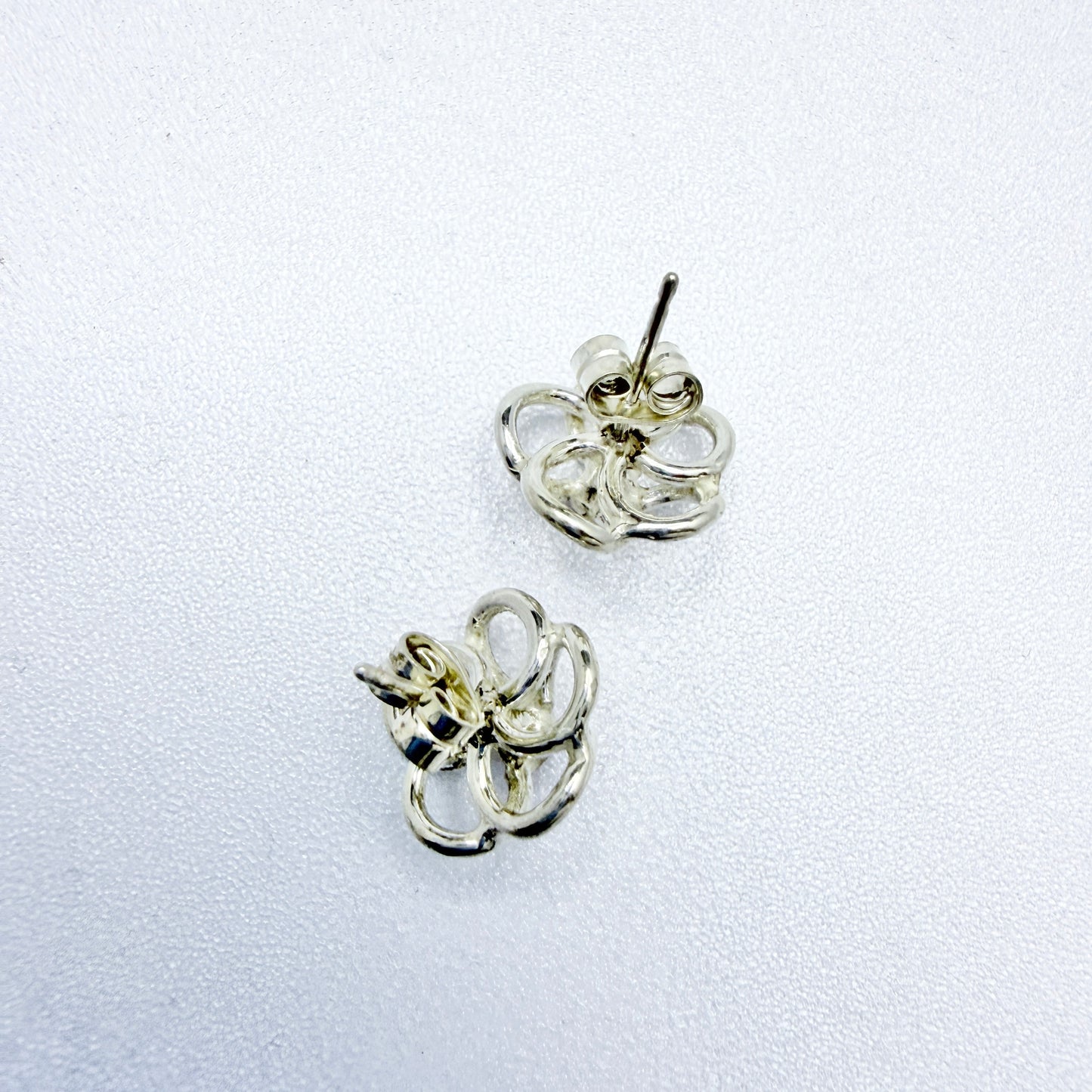 Victor Janson, Sweden. Vintage Sterling Silver Amethyst Stud Earrings.