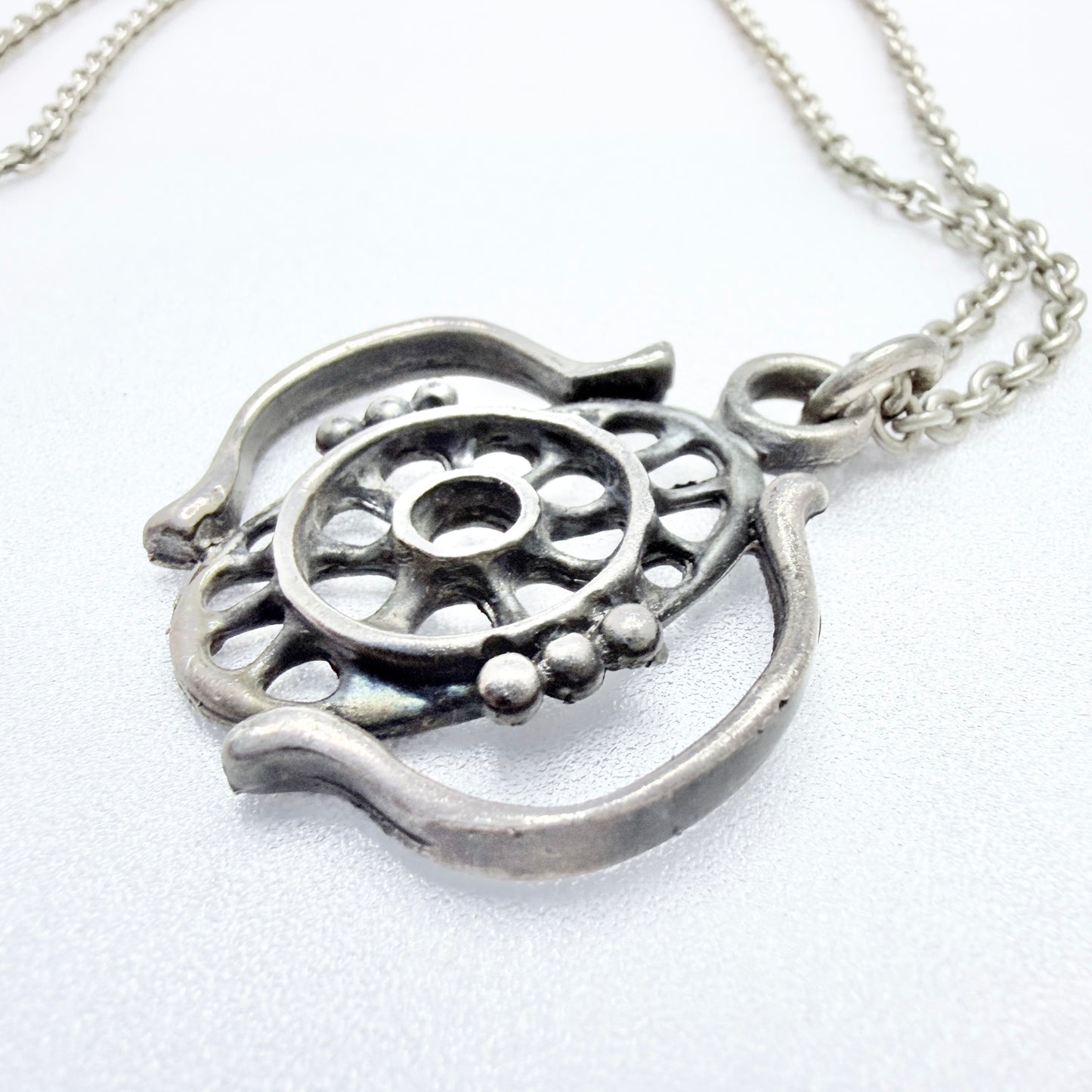 Juhani Vuorisalmi, Finland 1970s. Vintage Pewter Pendant Necklace.