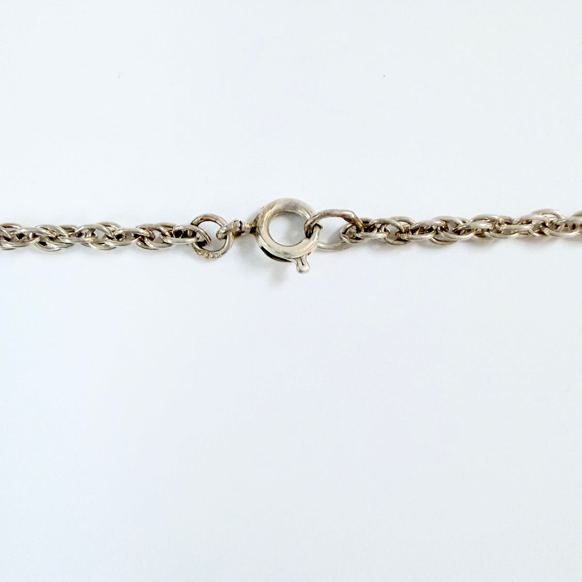 Per Emilson, Sweden 1940s. Solid Silver Intense Blue Glass Pendant Necklace.