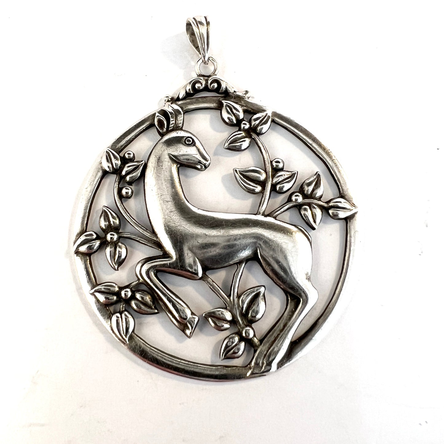 G Dahlgren, Sweden 1948. Vintage Solid Silver Pendant.