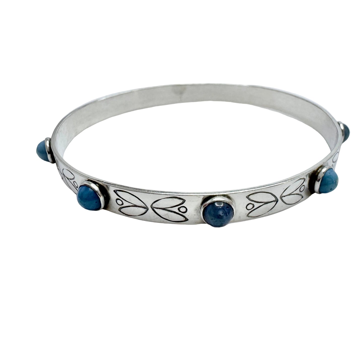 Victor Janson, Sweden year 1960. Vintage Sterling Silver Bergslagen-stone Bangle.