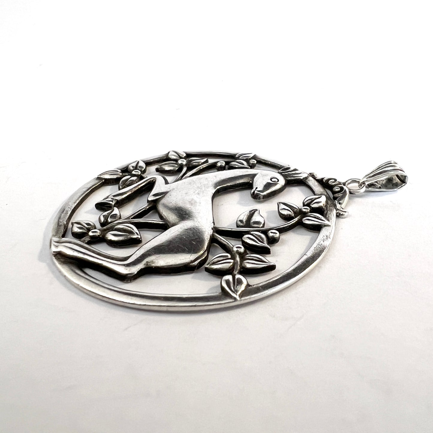 G Dahlgren, Sweden 1948. Vintage Solid Silver Pendant.