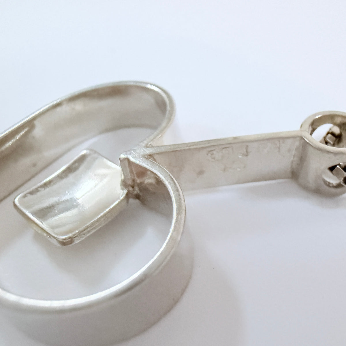 Victor Janson, Sweden year 1970. Vintage Sterling Silver Heart Pendant Necklace.