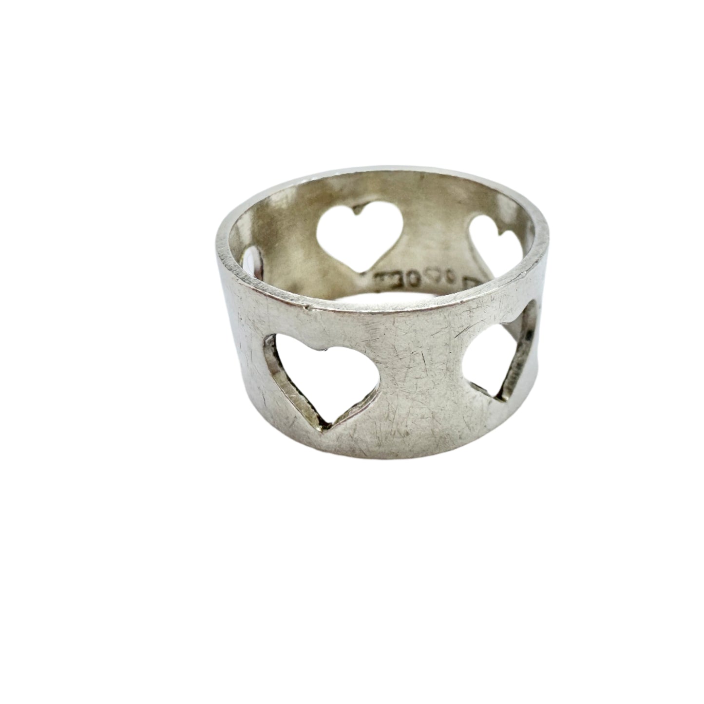Victor Janson, Sweden 1969. Vintage Sterling Silver Heart Love Hippie Ring.