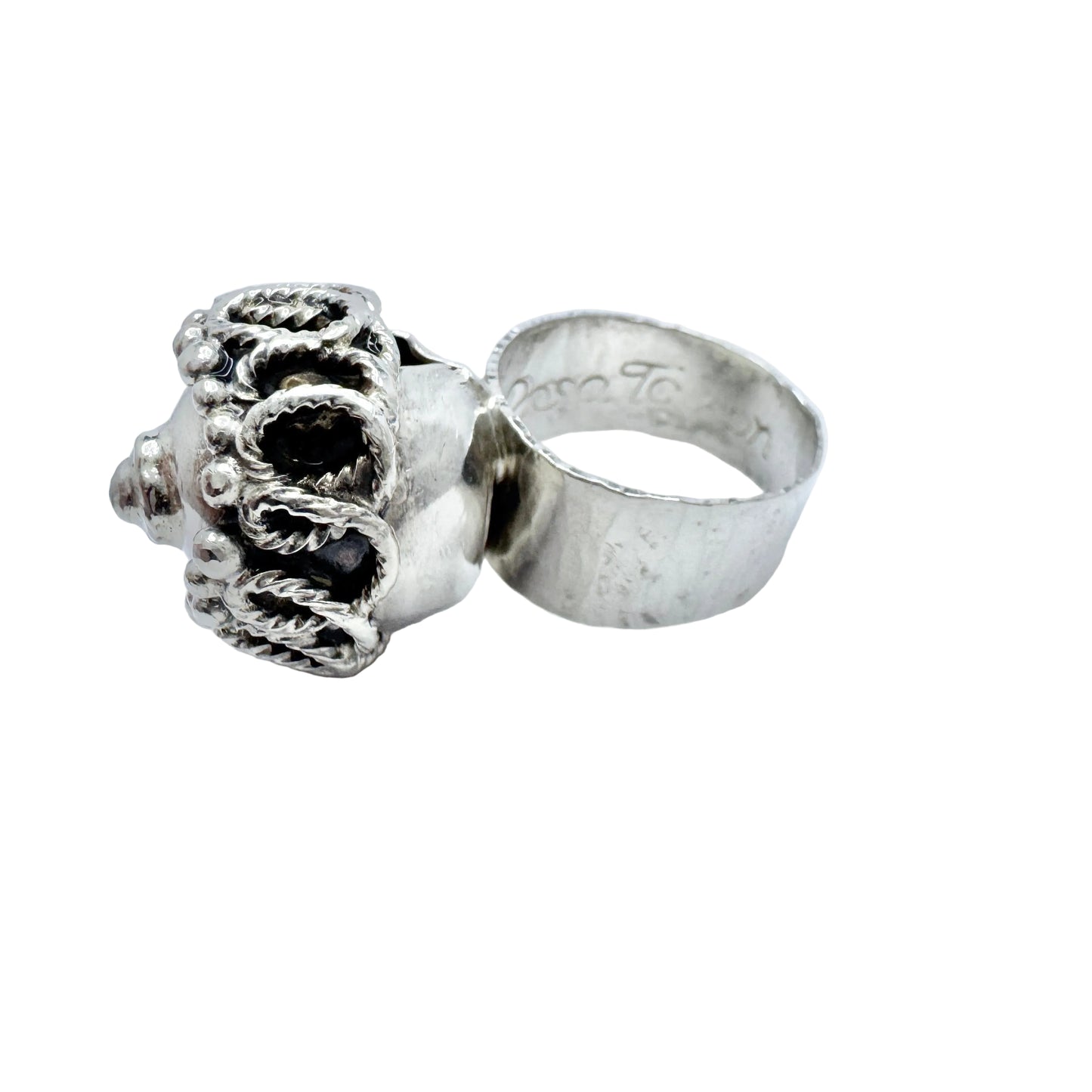 Rosa Taikon and Bernd Janusch, Sweden 1975. Chunky Vintage Sterling Silver Ring.