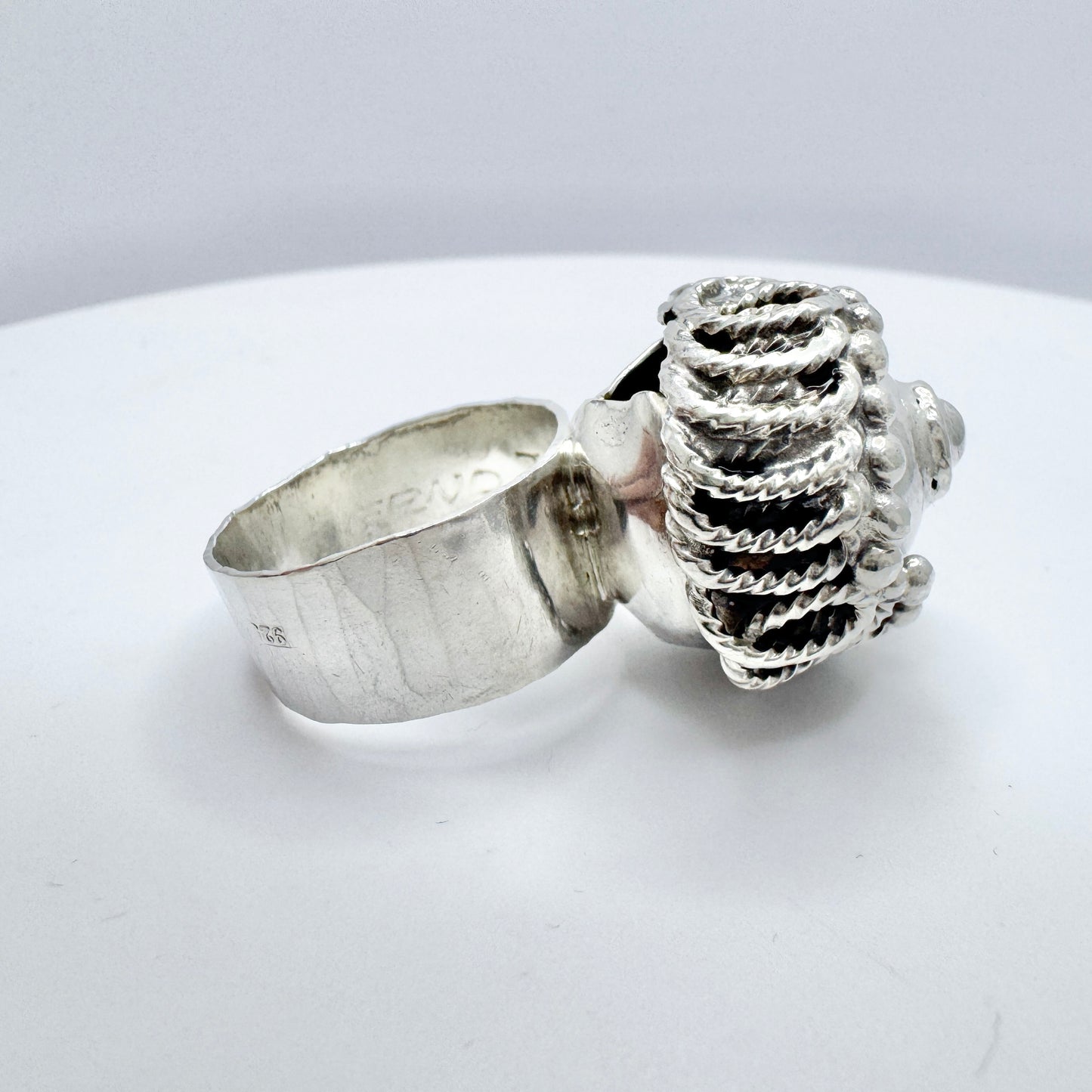 Rosa Taikon and Bernd Janusch, Sweden 1975. Chunky Vintage Sterling Silver Ring.