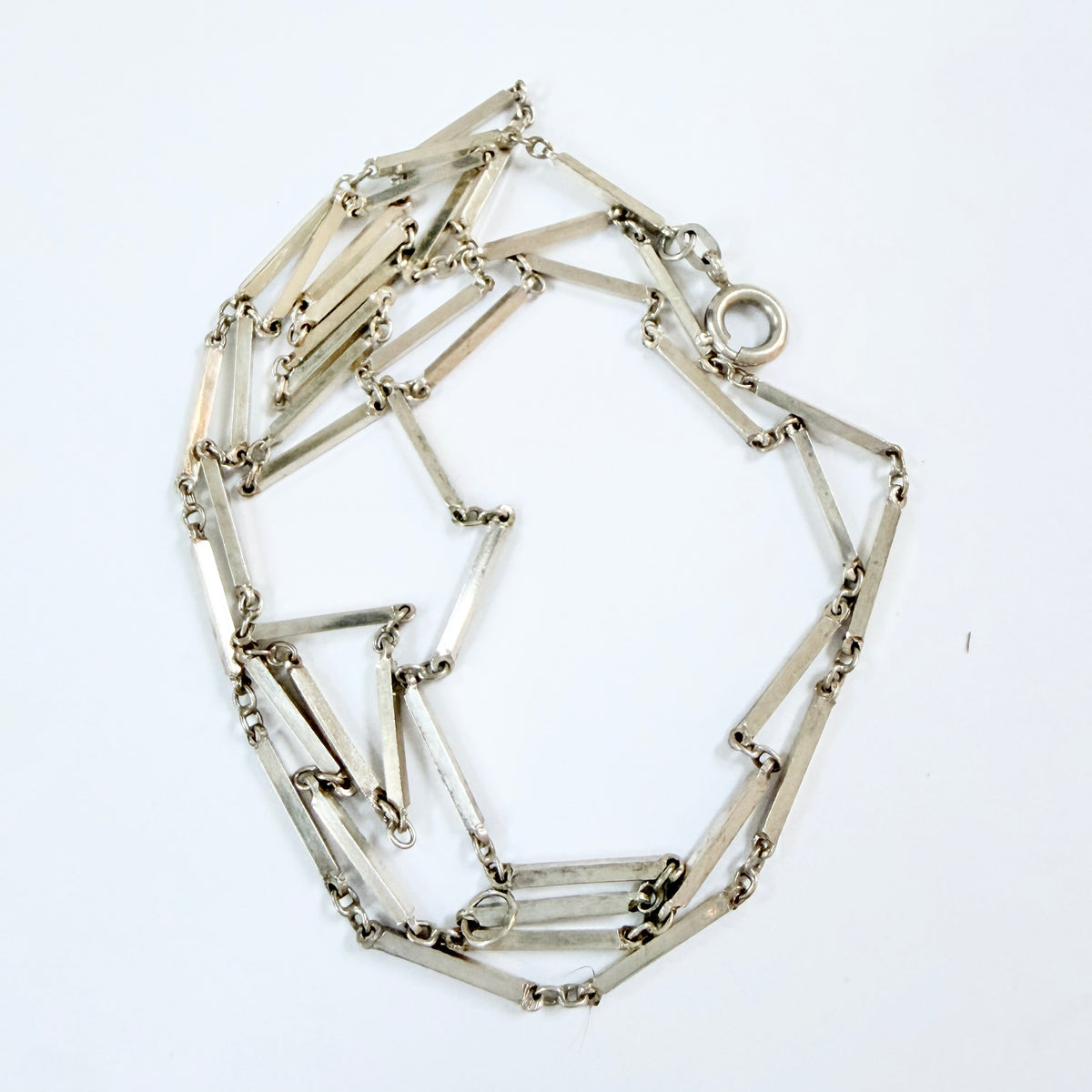 Vintage 1960-70s Solid Silver Link Necklace.