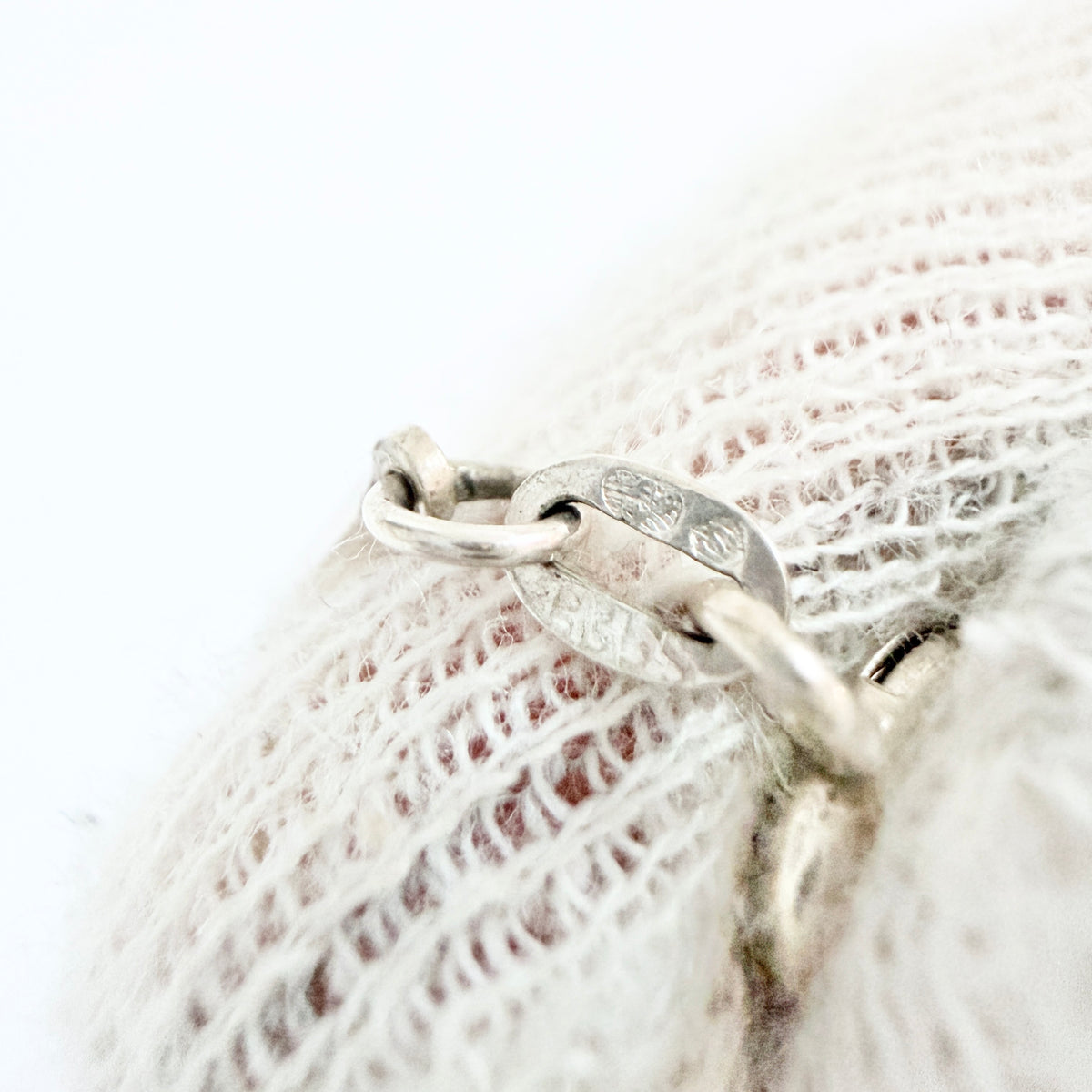Vintage 1960-70s Solid Silver Link Necklace.