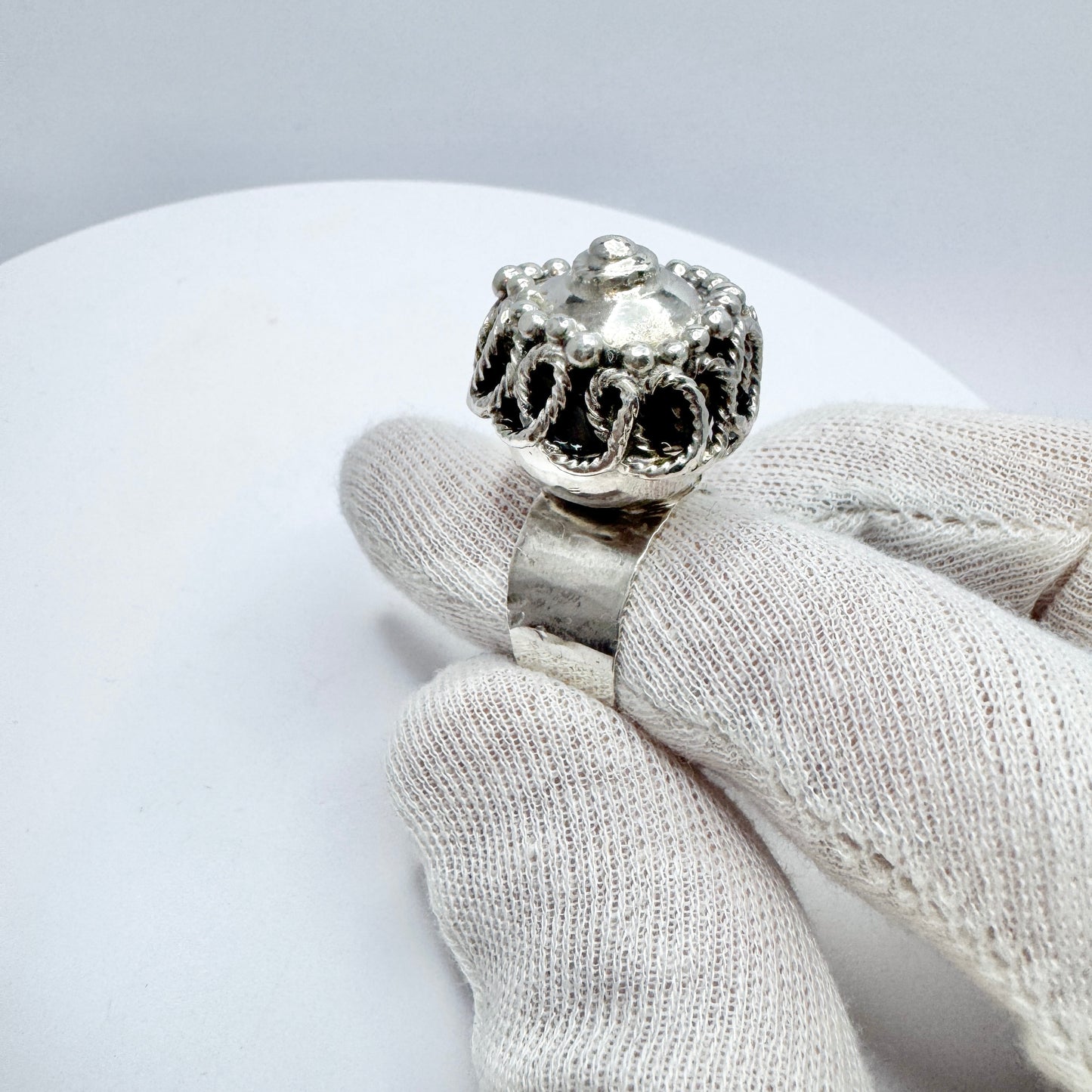 Rosa Taikon and Bernd Janusch, Sweden 1975. Chunky Vintage Sterling Silver Ring.