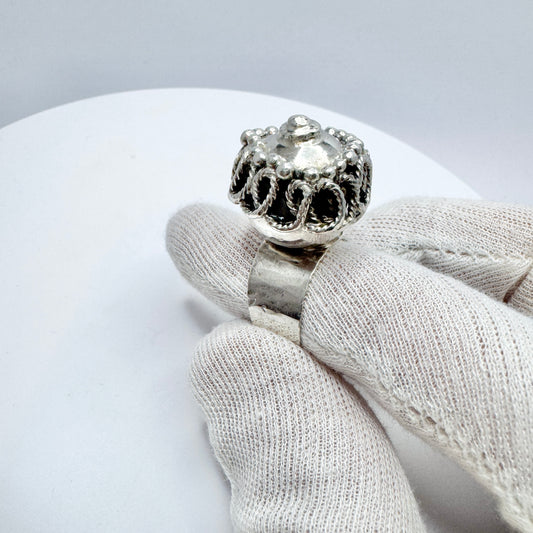 Rosa Taikon and Bernd Janusch, Sweden 1975. Chunky Vintage Sterling Silver Ring.