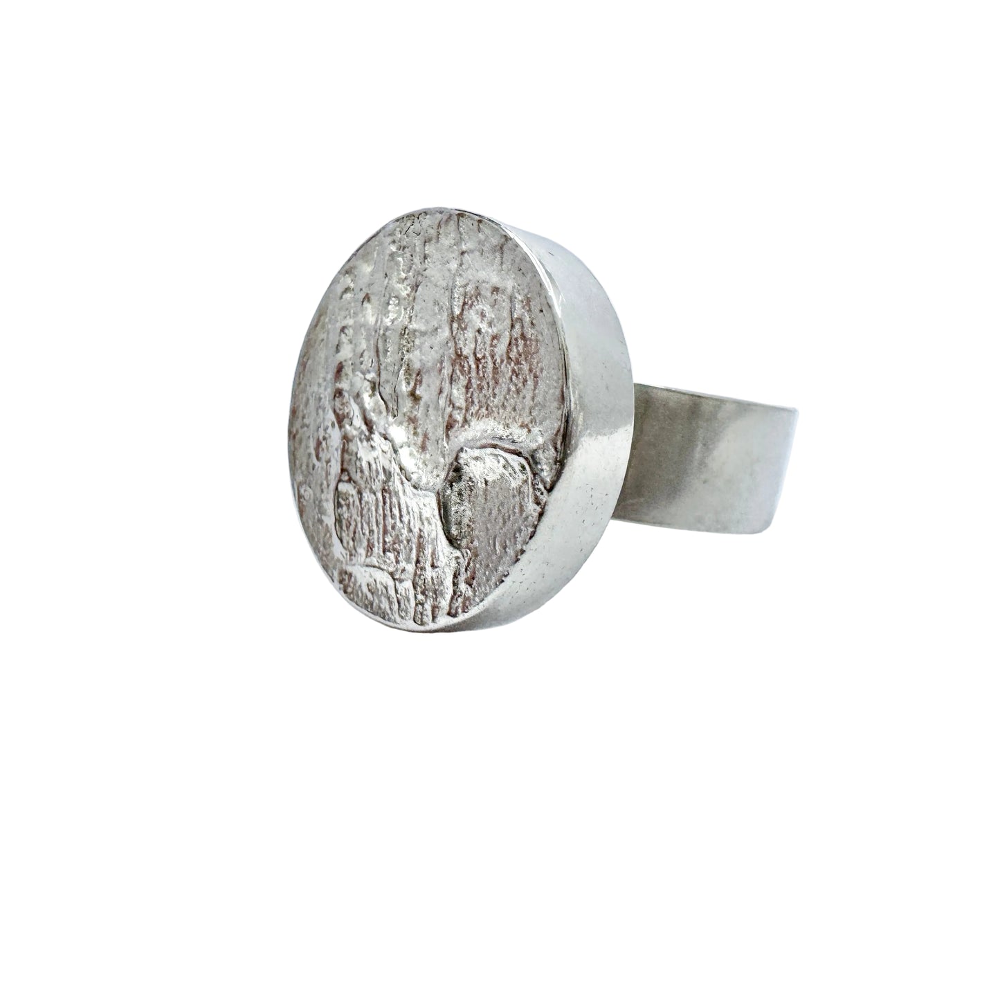 SSA, Sweden 1971. Vintage Modernist Sterling Silver Ring.