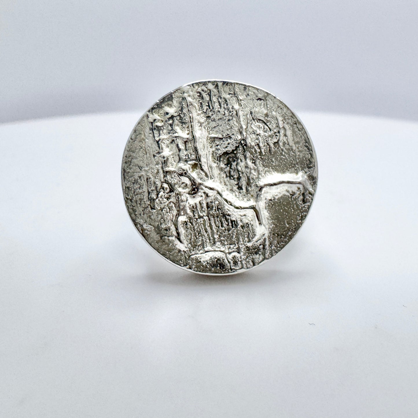 SSA, Sweden 1971. Vintage Modernist Sterling Silver Ring.