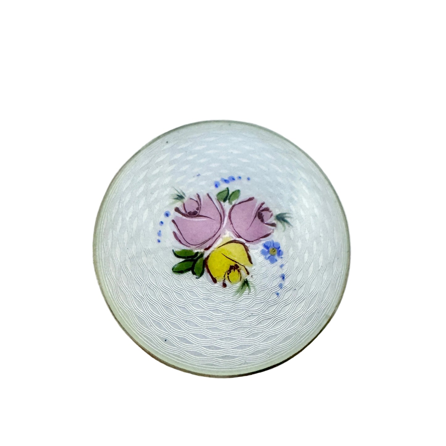 Norway c 1960 Vintage Sterling Silver Enamel Brooch.