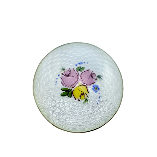 Norway c 1960 Vintage Sterling Silver Enamel Brooch.