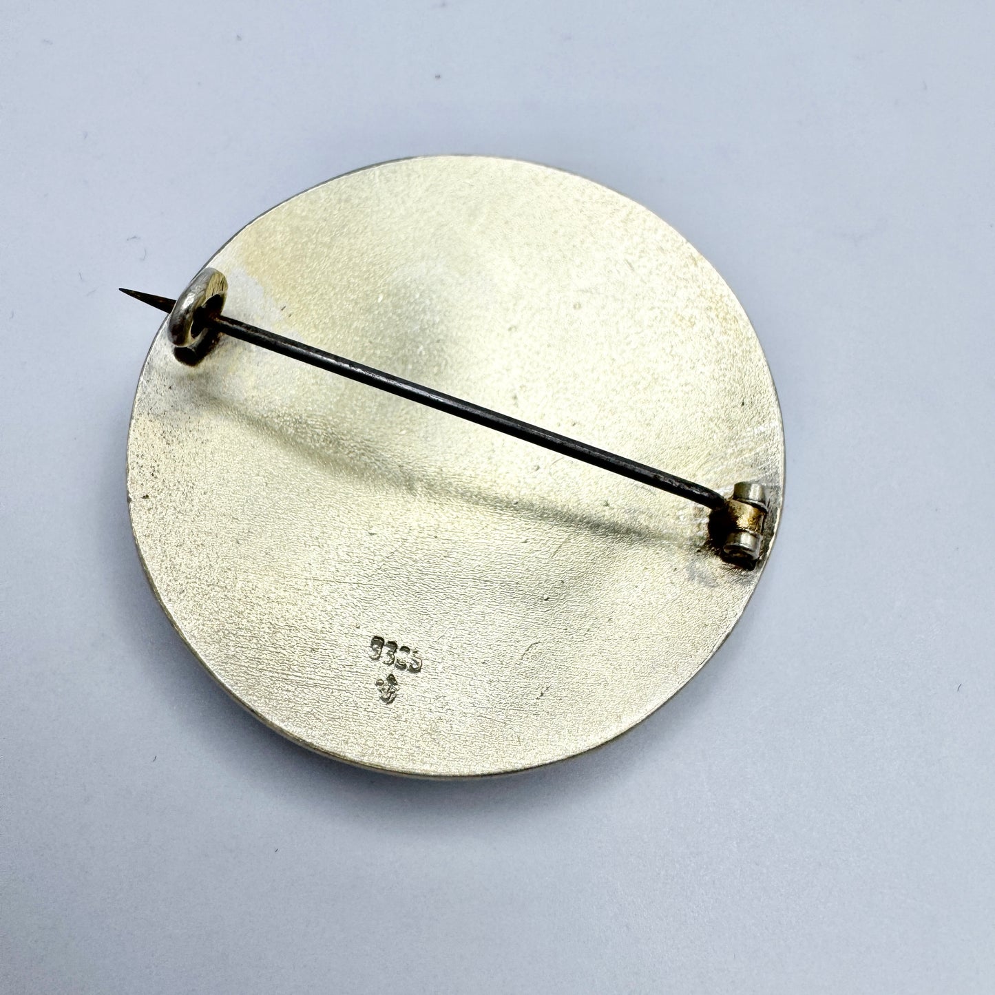 Norway c 1960 Vintage Sterling Silver Enamel Brooch.