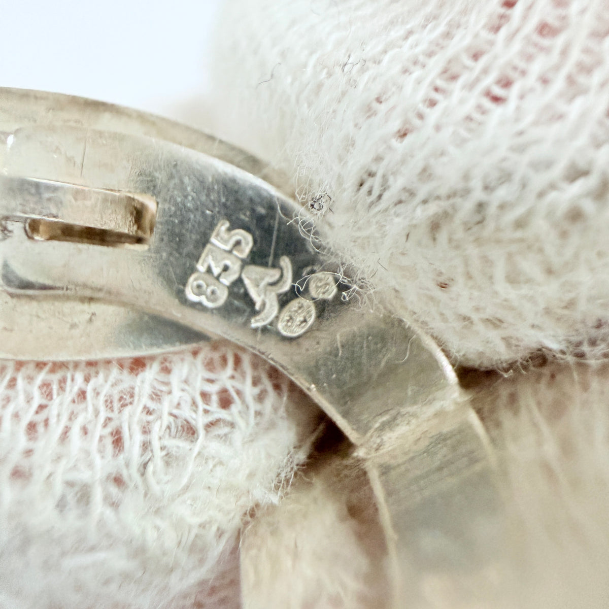 Vintage c 1950s. Solid Silver Unengraved Cufflinks.