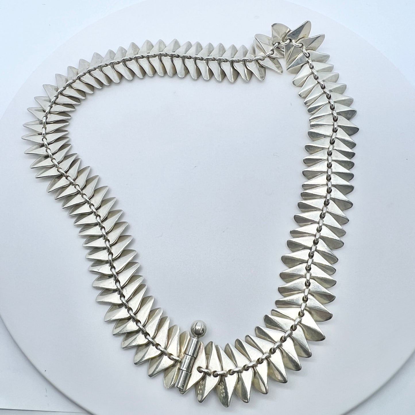 Hans Hansen, Denmark 1955. Vintage Sterling Silver Necklace. Iconic Design no 313.