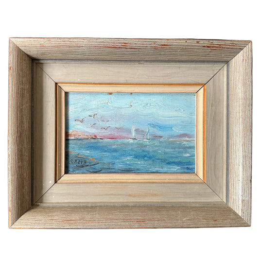 Swedish Archipelago ca 1930s Small Oil Painting, by S Berg.