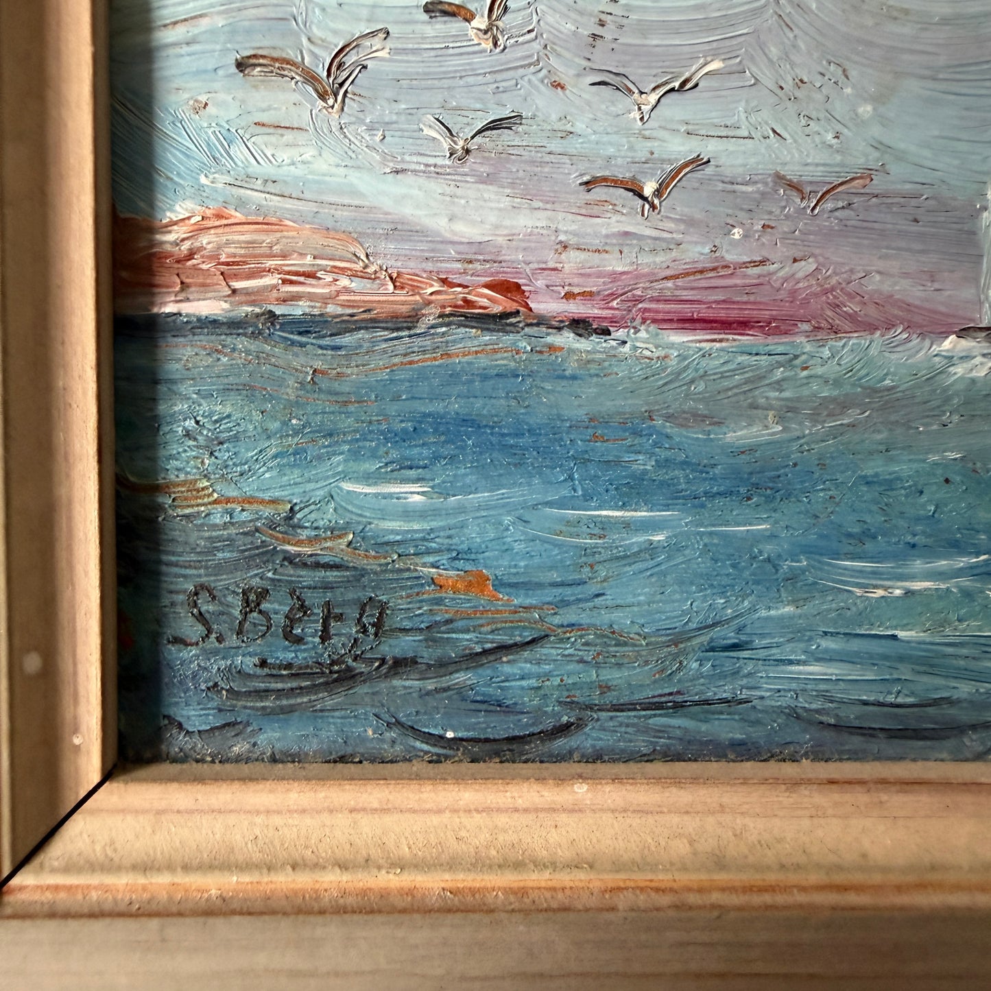 Swedish Archipelago ca 1930s Small Oil Painting, by S Berg.