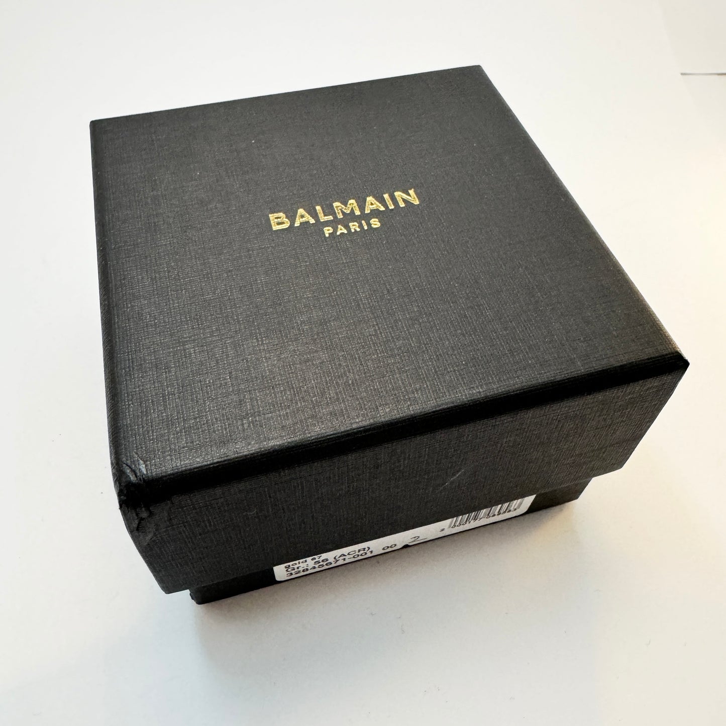 Balmain Paris. 18k Gold Diamond Signet Ring. Design Labyrinth. Boxed